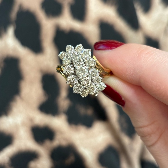 14kt yellow and white gold diamond ring 2.75ct - Picture 6 of 6